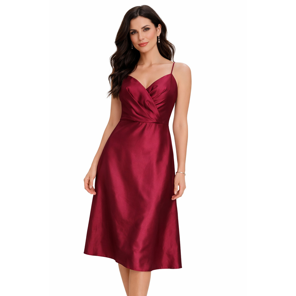 NWT Alfred Sung Burgundy Sleeveless Cocktail Dress Size 10 Y2K Deadstock